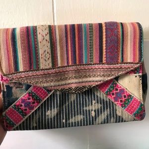 Vibrant purse/clutch with pockets for cards